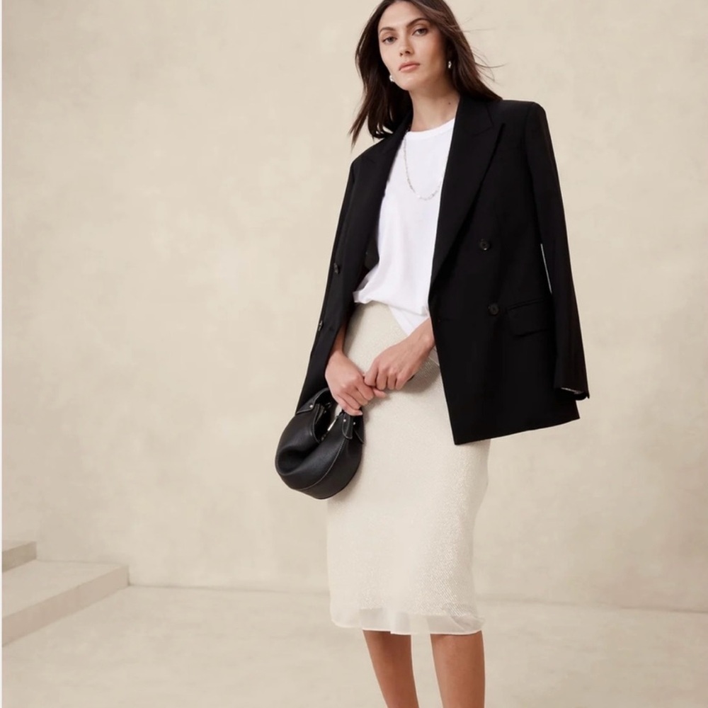 Banana Republic Bianca Sequin Midi Skirt